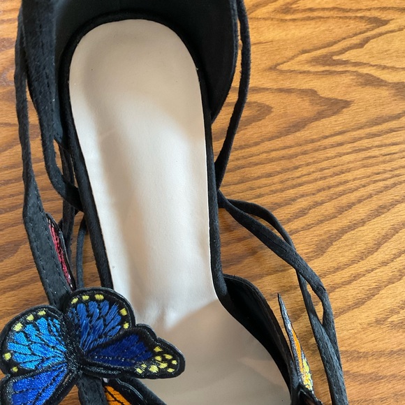 NWOT Rvidbe Scrappy Suede Chunky Butterfly Lace-Up Sandals, Sz 11 (Euro 42) - Picture 12 of 13